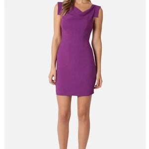 Black Halo Mini Jackie O Lavender Asymmetrical Dress